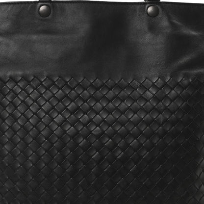 Bottega Veneta Nappa Intrecciato Flat Shoulder Bag Black 7 of 9