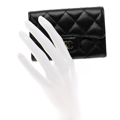 Chanel Caviar Quilted Flap Card Holder Black 2 of 9