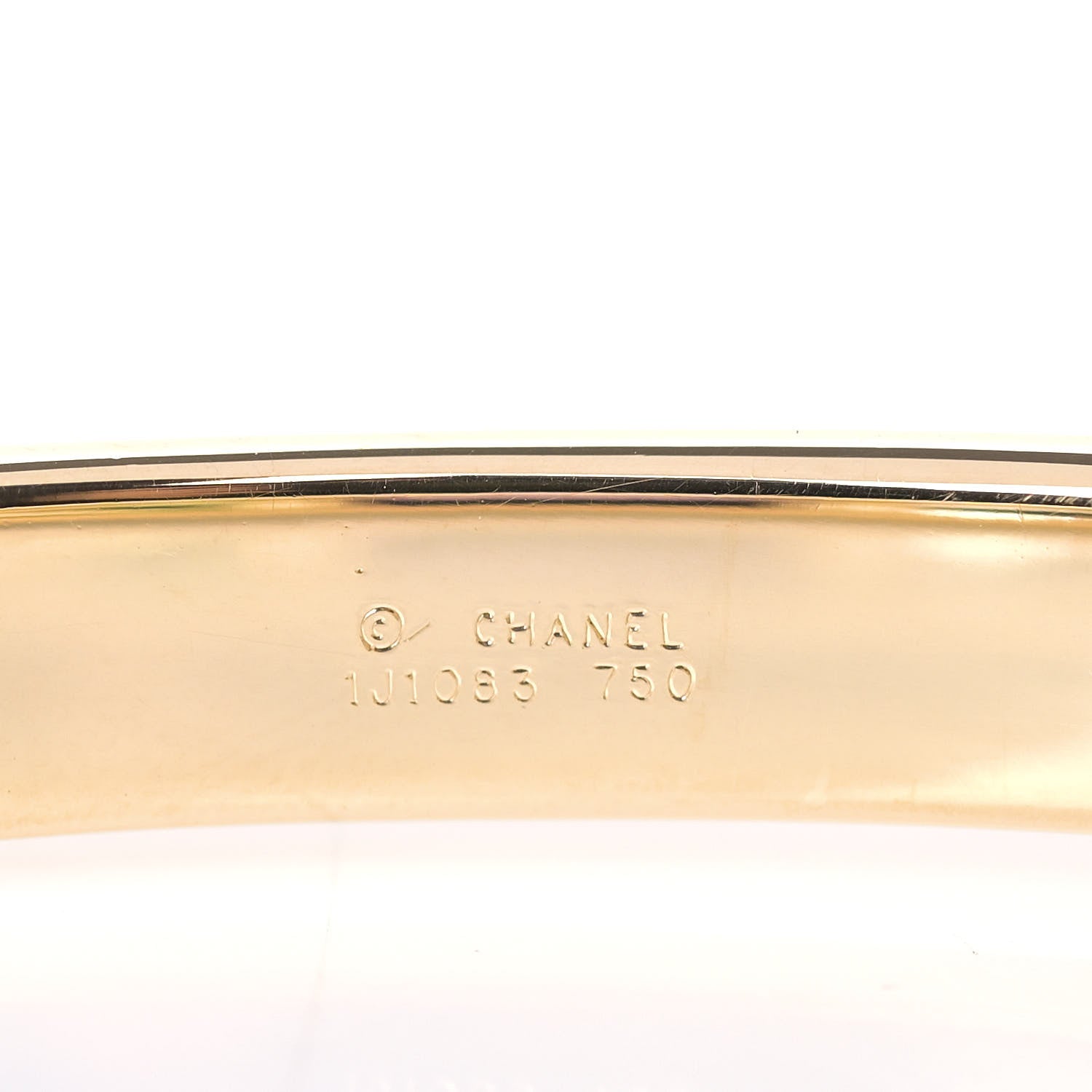 Chanel 18K Yellow Gold Amethyst Peridot Aquamarine Baroque Bangle Bracelet 4 of 5