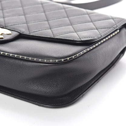 Chanel Caviar Quilted Large Studded Flap Black 10 of 14