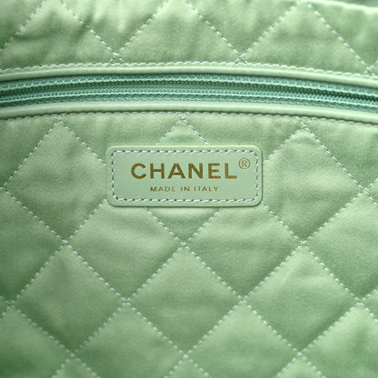 Chanel Shiny Calfskin Quilted Small Chanel 22 Light Green 7 of 11