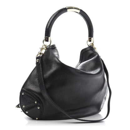 Gucci Calfskin Large Indy Top Handle Hobo Black 3 of 12