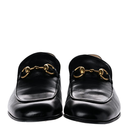 Gucci Goatskin Womens Horsebit Mid-Heel Loafers 39 Black 2 of 16