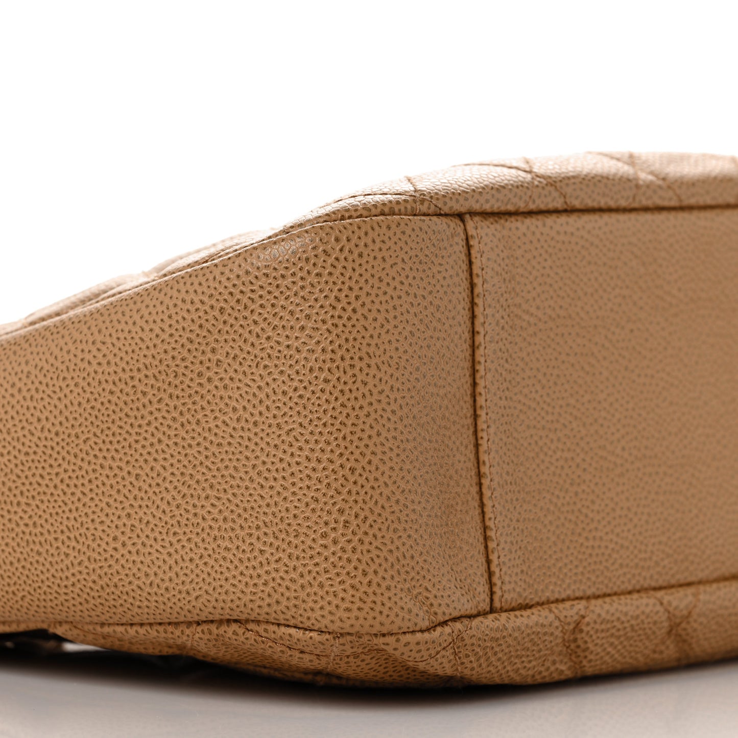 Caviar Quilted Timeless CC Shoulder Bag Beige