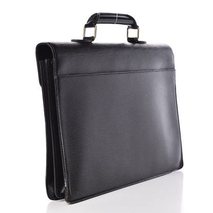 Louis Vuitton Epi Porte-Documents Briefcase Black 3 of 31