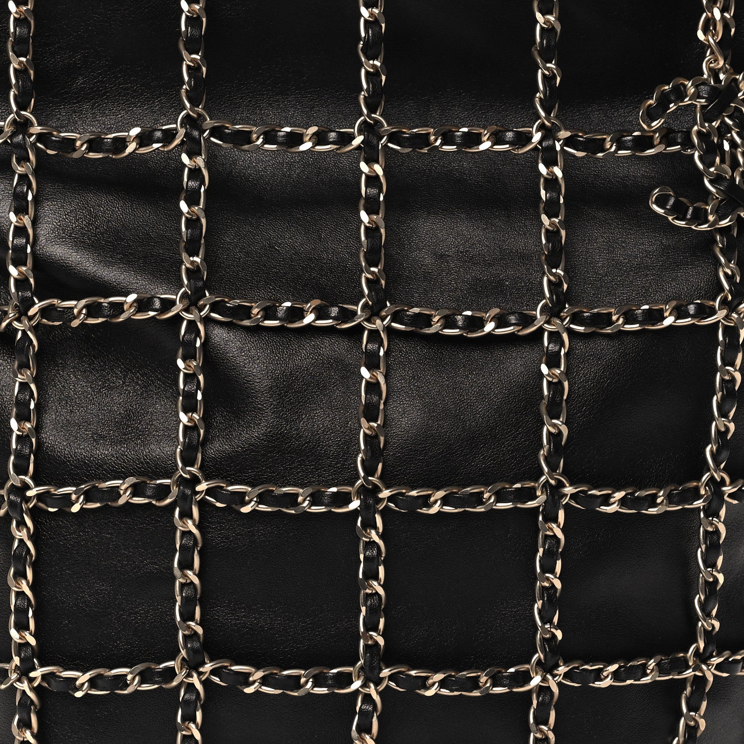 Chanel Lambskin Large Shopping Chain Tote Black 8 of 10