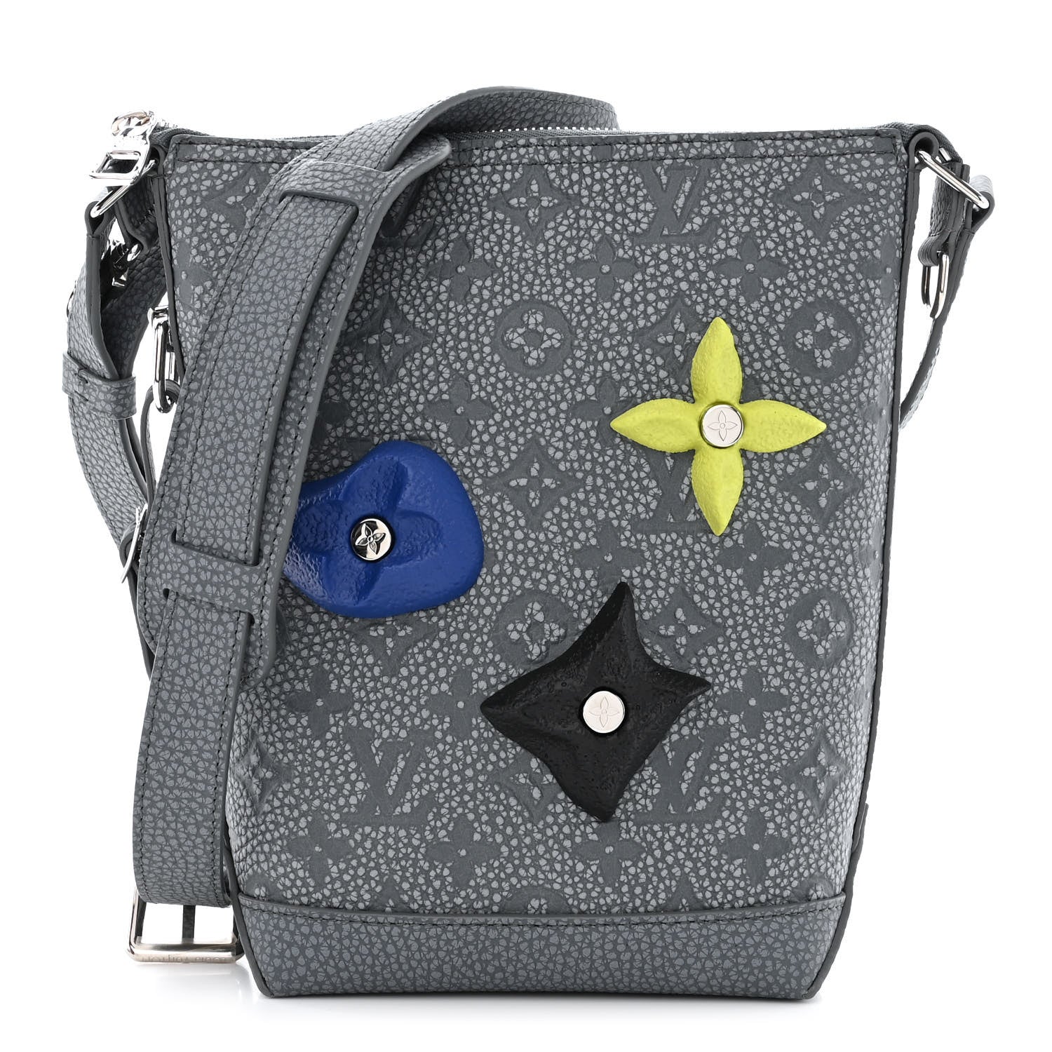 Louis Vuitton Taurillon Monogram Chalk Hobo Cruiser PM Granite Gray 1 of 9