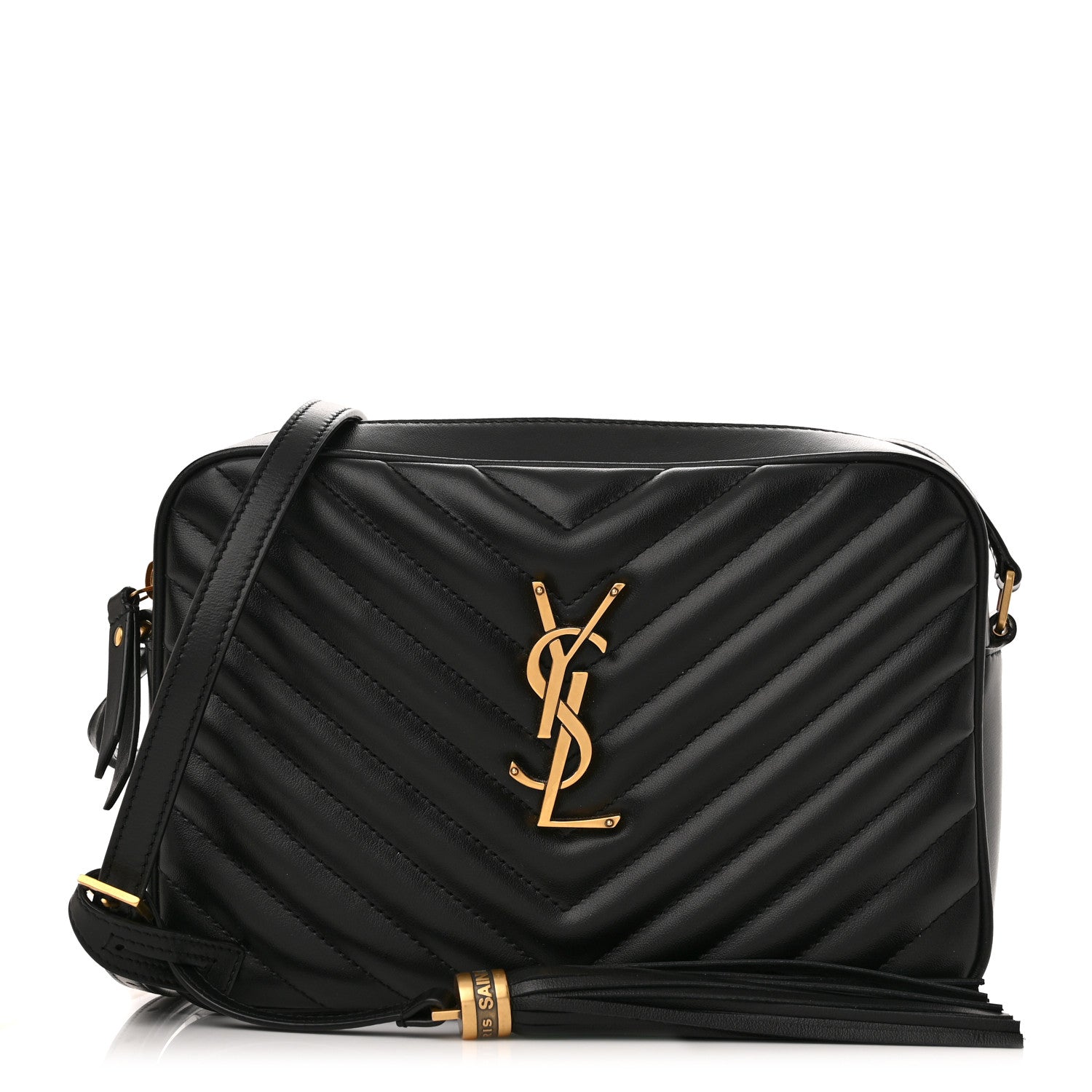 Saint Laurent Calfskin Matelasse Monogram Lou Camera Bag Black 1 of 10