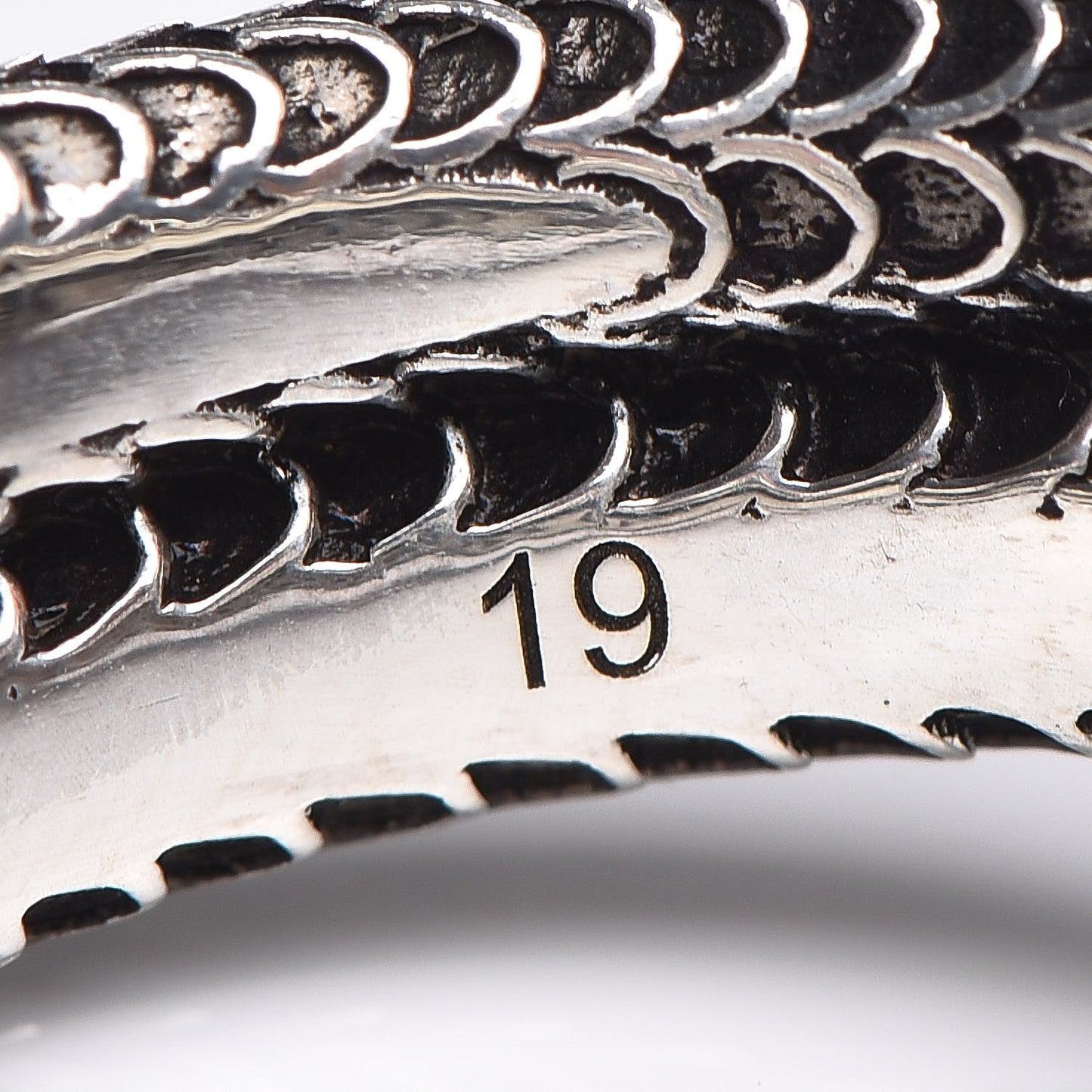 Sterling Silver Garden Snake Band Ring 59 8.75