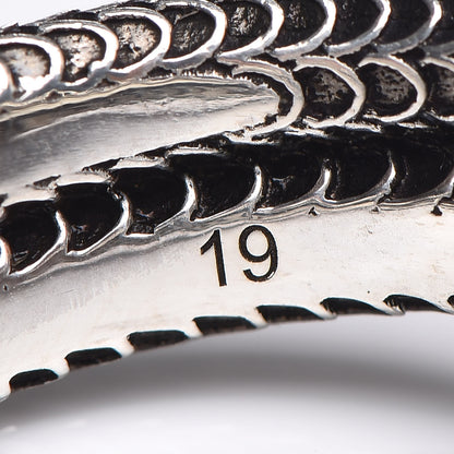 Gucci Sterling Silver Garden Snake Band Ring 59 8.75 6 of 7