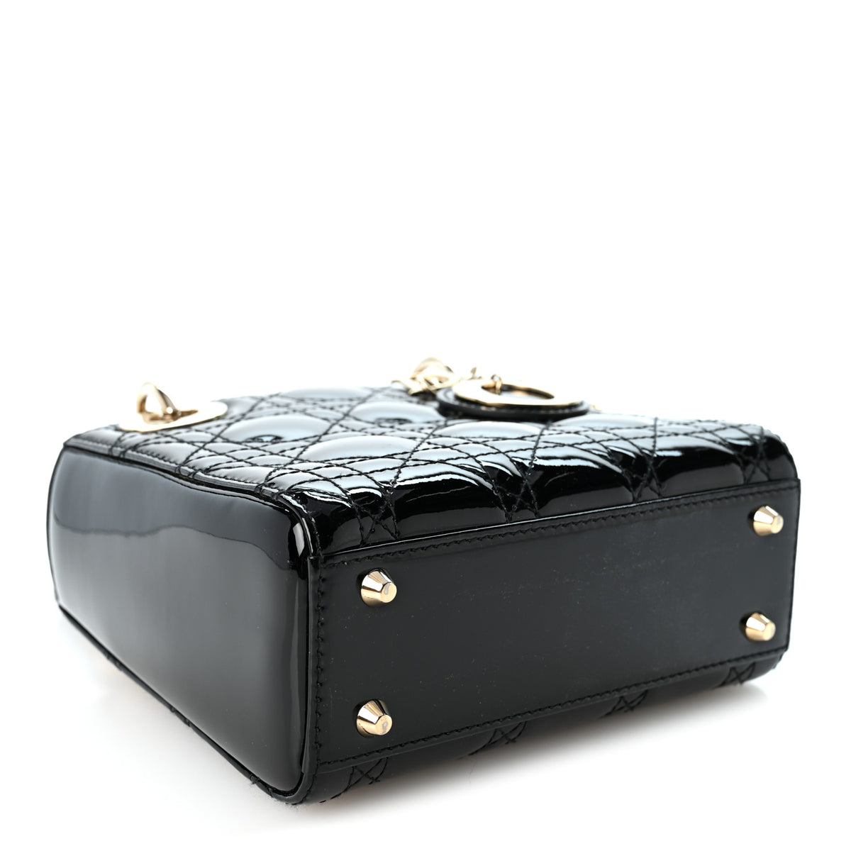 Christian Dior Patent Cannage Mini Lady Dior Black 4 of 10