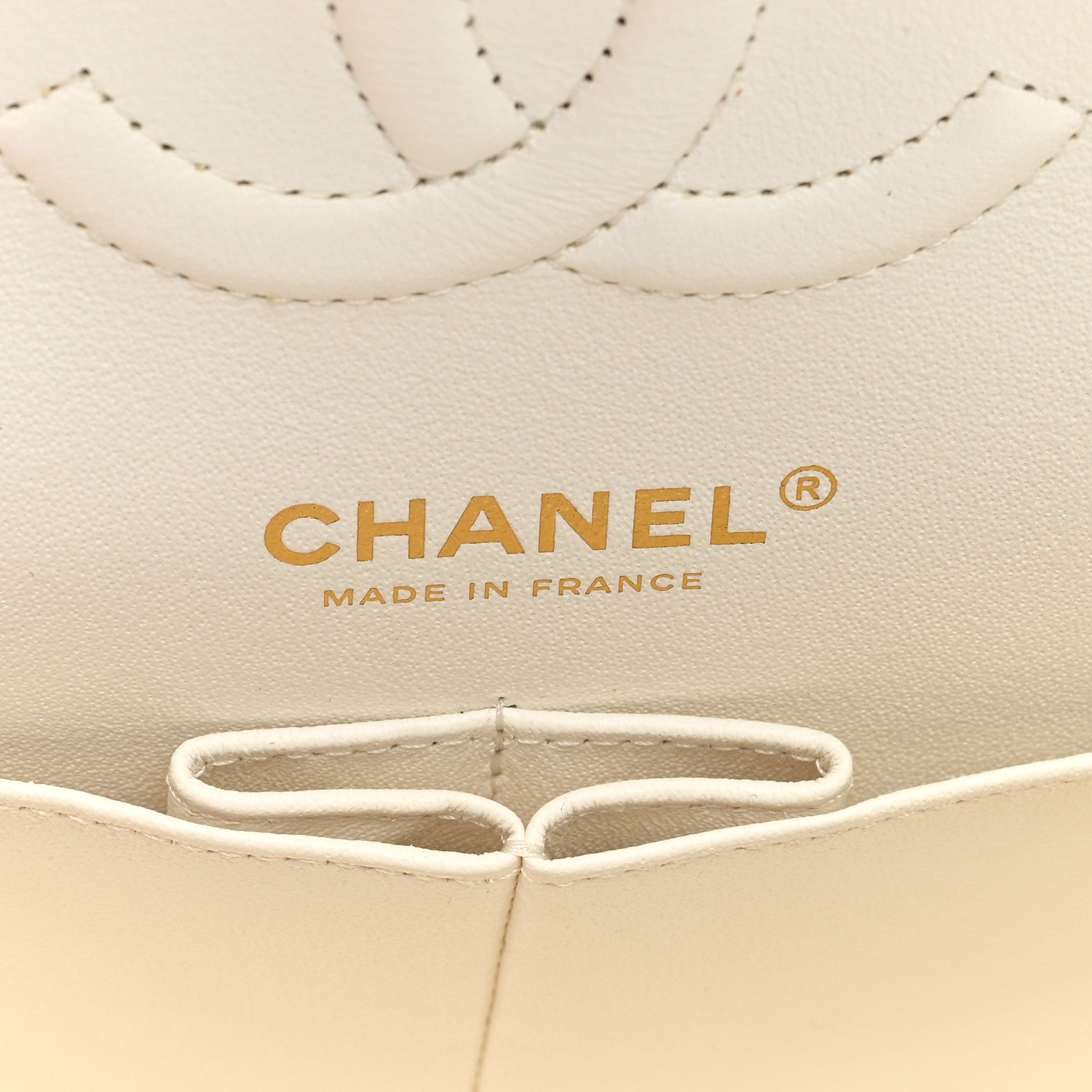 Chanel Caviar Quilted Medium Double Flap White 6 of 9
