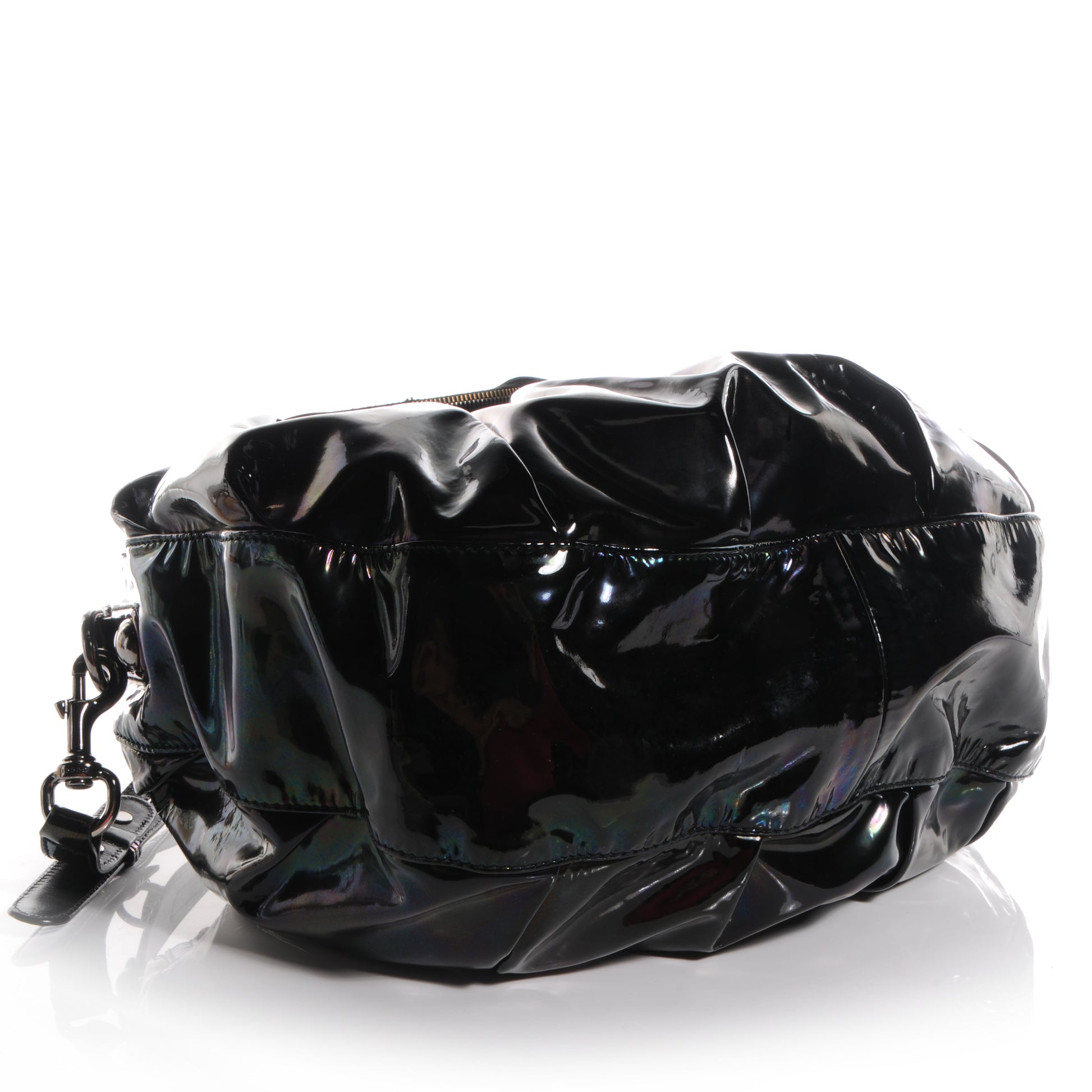 Gucci Iridescent Patent Medium Icon Bit Shoulder Bag Black 4 of 7