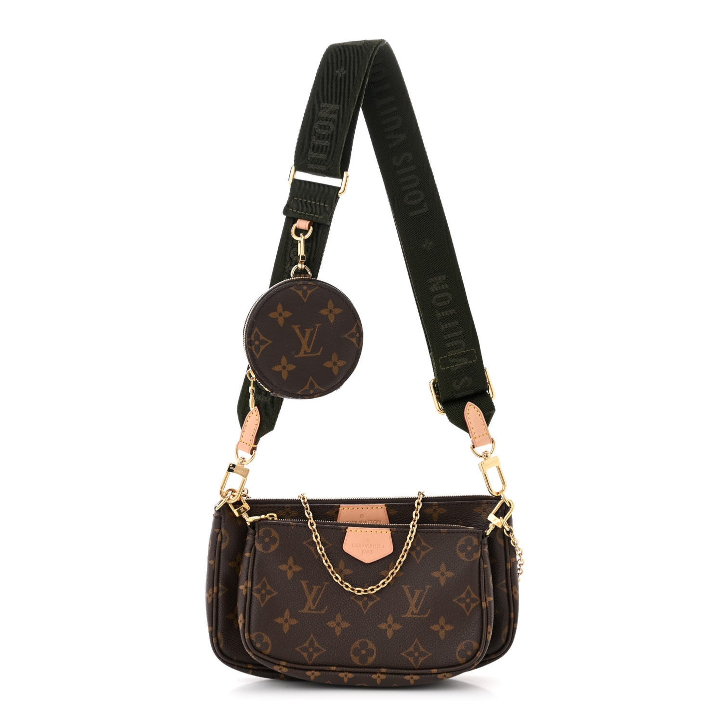 LOUIS VUITTON Monogram Multi Pochette Accessories Kaki