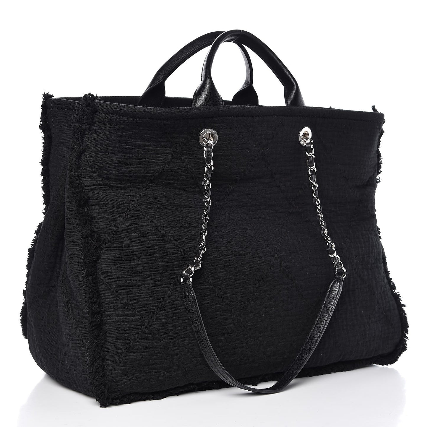 Canvas Extra Large Double Face Shopping Tote Black