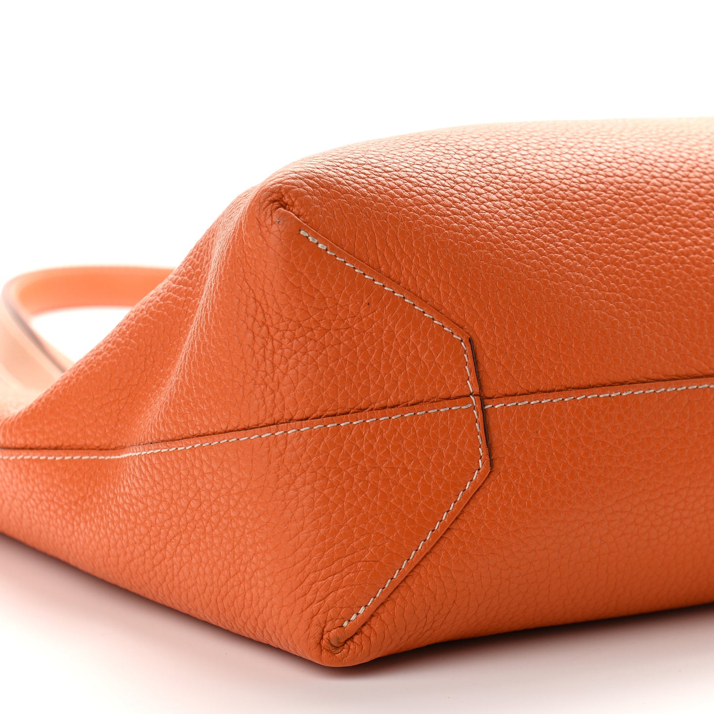 Taurillon Clemence Double Sens 45 Reversible Tote Orange Gold