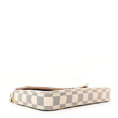 Louis Vuitton Damier Azur Pochette Felicie Chain Wallet Rose Ballerine 5 of 15