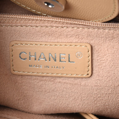 Chanel Caviar Small Studded Deauville Tote Beige 7 of 8