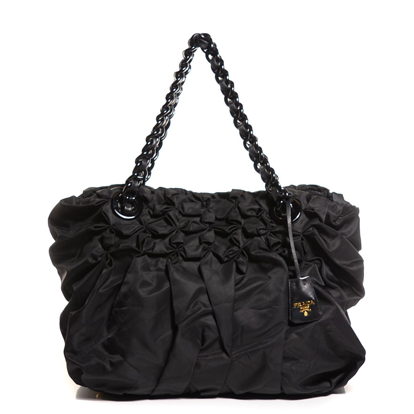 Tessuto Nylon Origami Pleated Tote Black