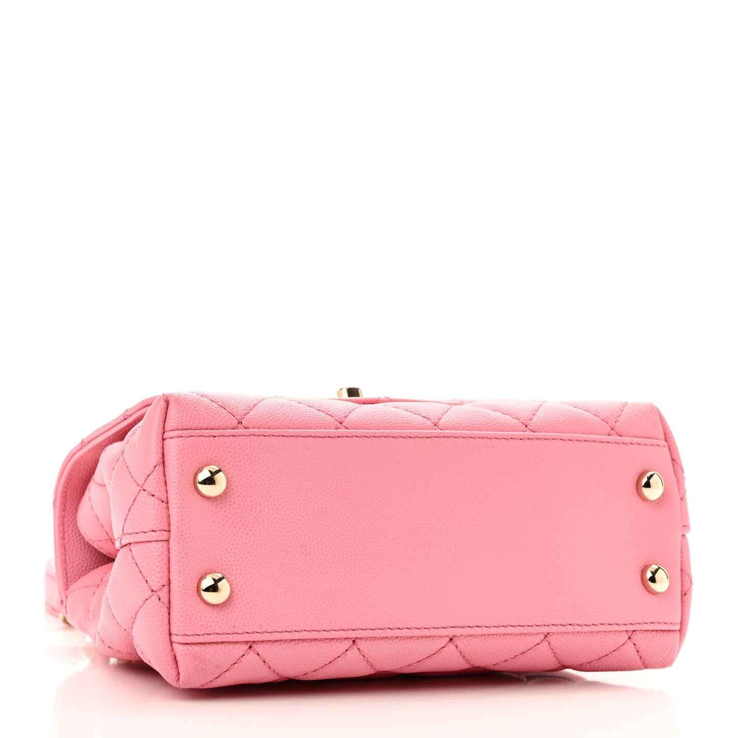 Caviar Quilted Extra Mini Coco Chain Handle Flap Pink