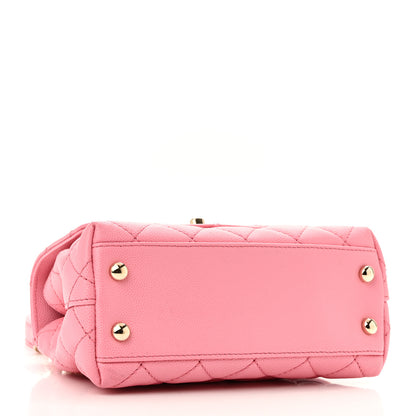 Chanel Caviar Quilted Extra Mini Coco Chain Handle Flap Pink 4 of 11