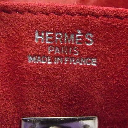 Hermes Veau Doblis Birkin 25 Orange Suede 10 of 13