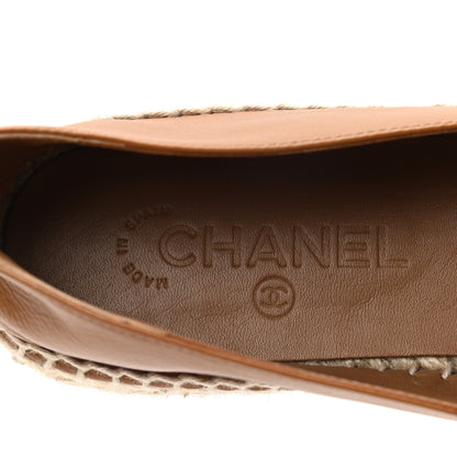 Chanel Calfskin CC Espadrilles 41 Light Brown 7 of 8
