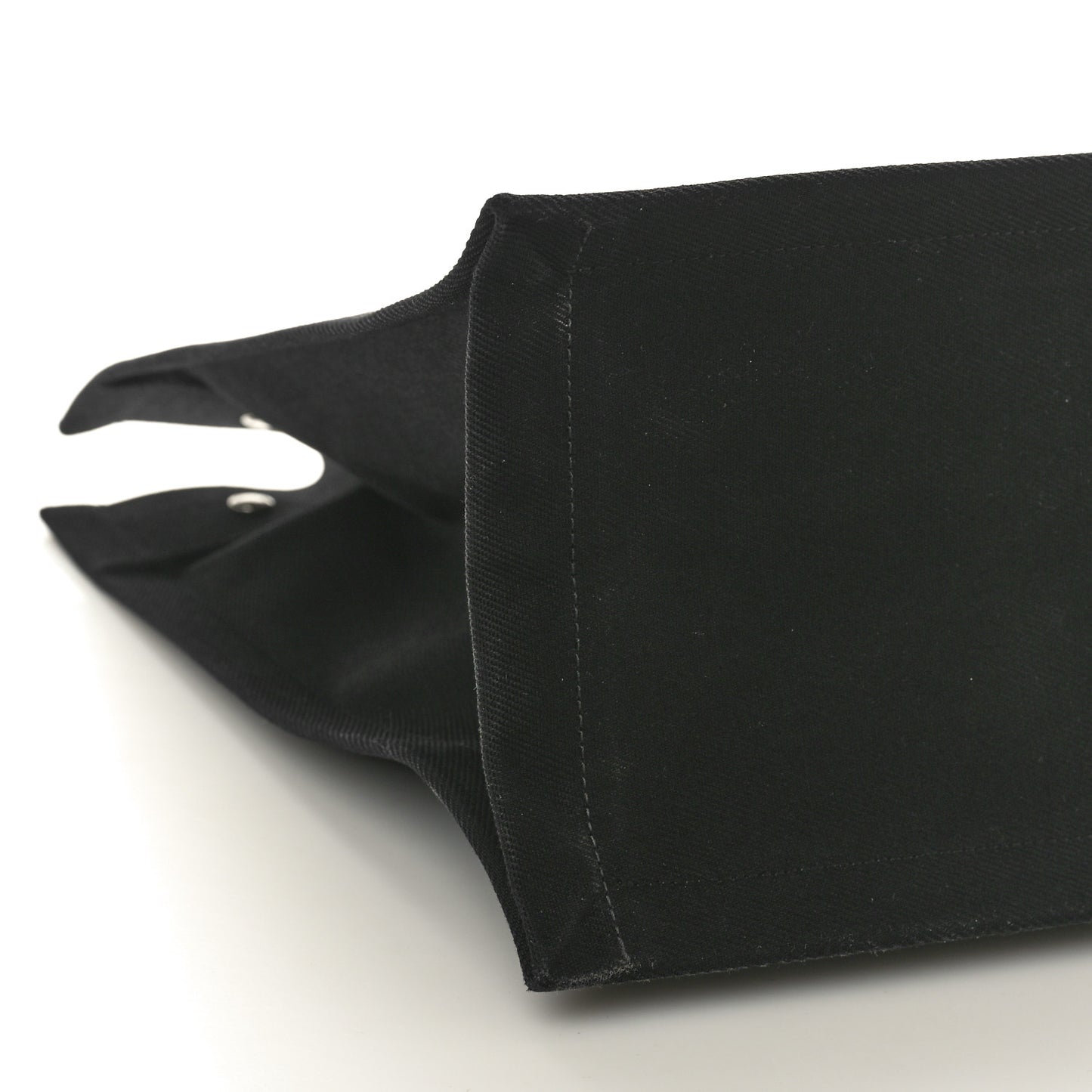 Linen Calfskin Rive Gauche Tote Black