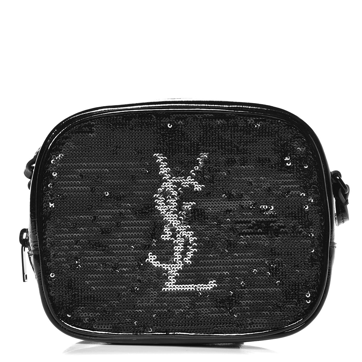 Saint Laurent Sequin Patent Monogram Blogger Bag Black 1 of 7