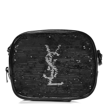 Saint Laurent Sequin Patent Monogram Blogger Bag Black 1 of 7