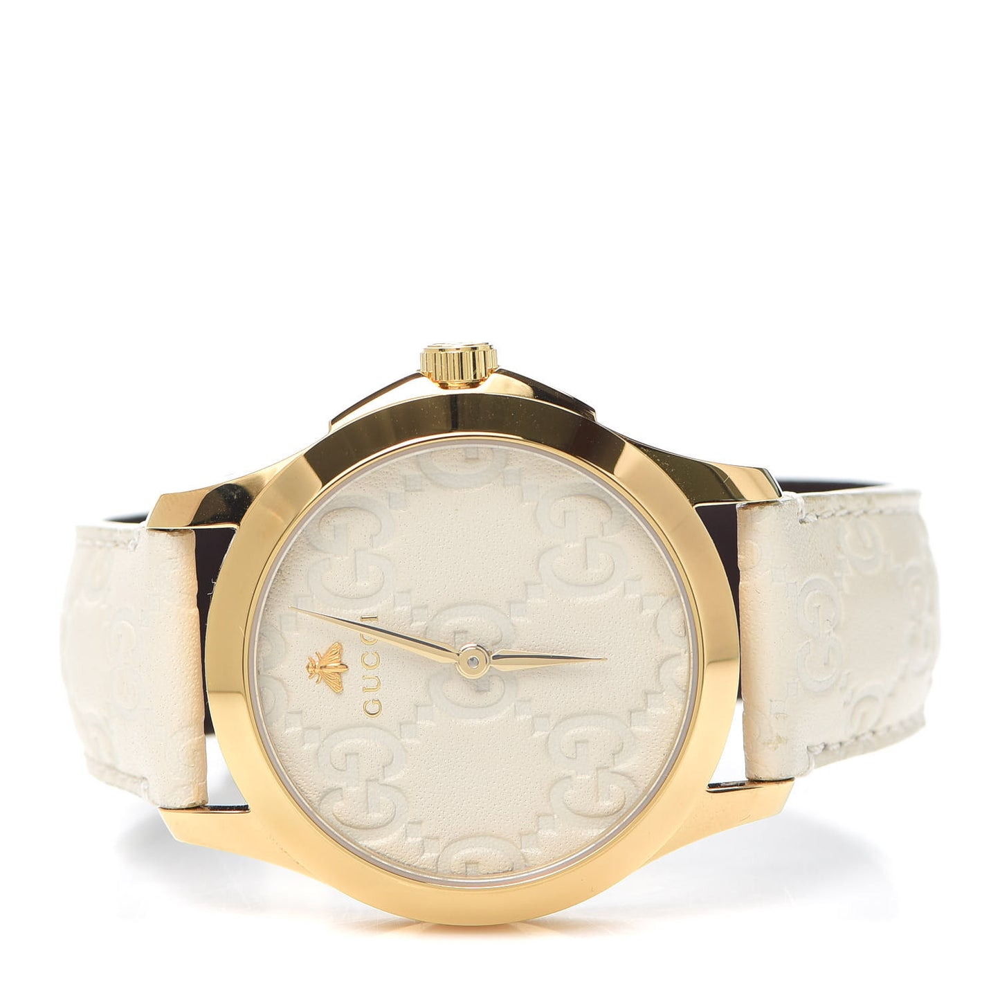 Stainless Steel Calfskin 38mm G-Timeless Quartz Watch White
