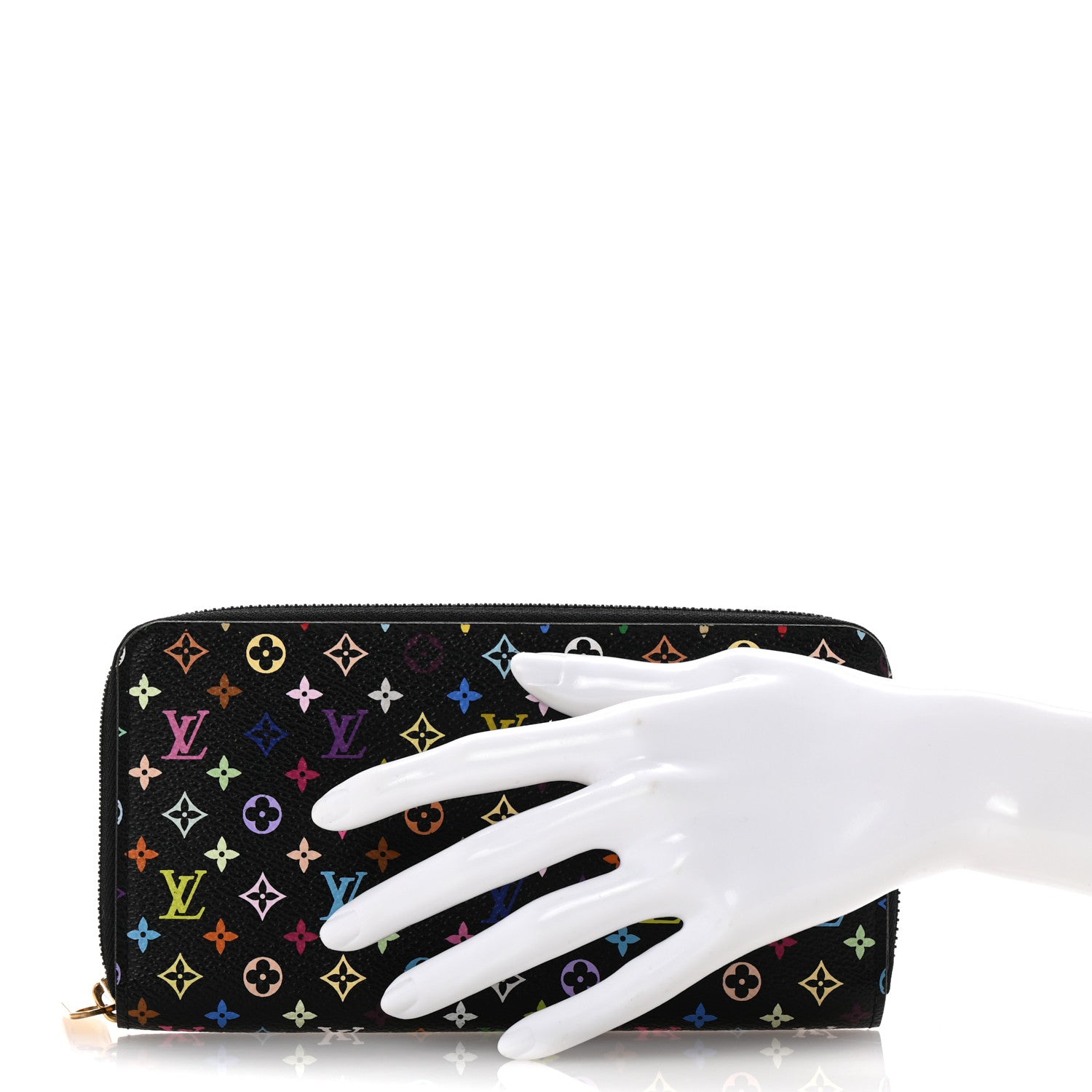Louis Vuitton Monogram Multicolor Zippy Wallet Black 2 of 10