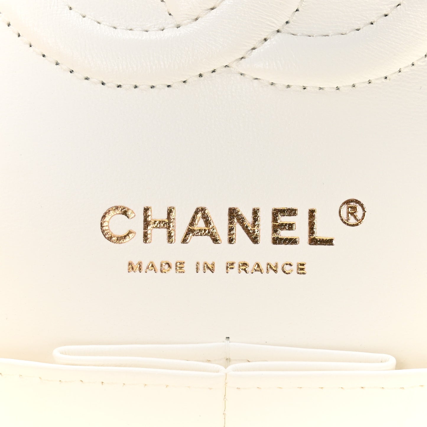 Caviar Quilted Medium Double Flap White