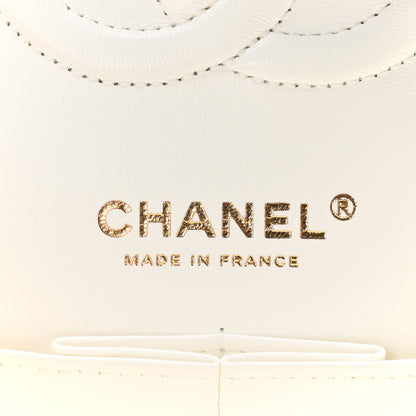 Chanel Caviar Quilted Medium Double Flap White 6 of 11