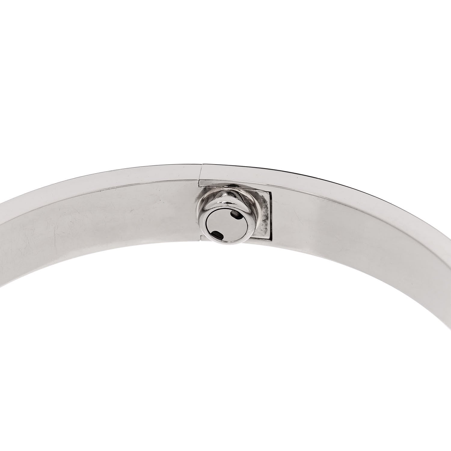 Cartier 18K White Gold LOVE Bracelet 17 8 of 9