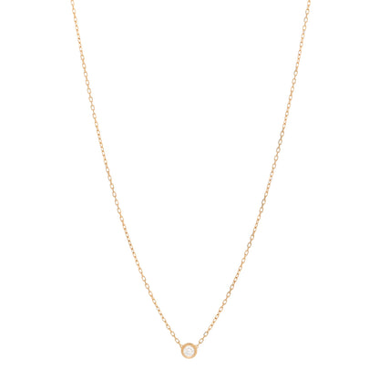 Cartier 18K Yellow Gold Diamond LM D'Amour Pendant Necklace 1 of 4