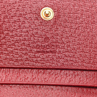 Gucci GG Supreme Monogram Flora Web Ophidia Card Case Red 6 of 8