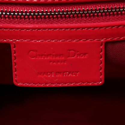 Christian Dior Patent Cannage Large Dior Soft Shopping Tote Red 6 of 11