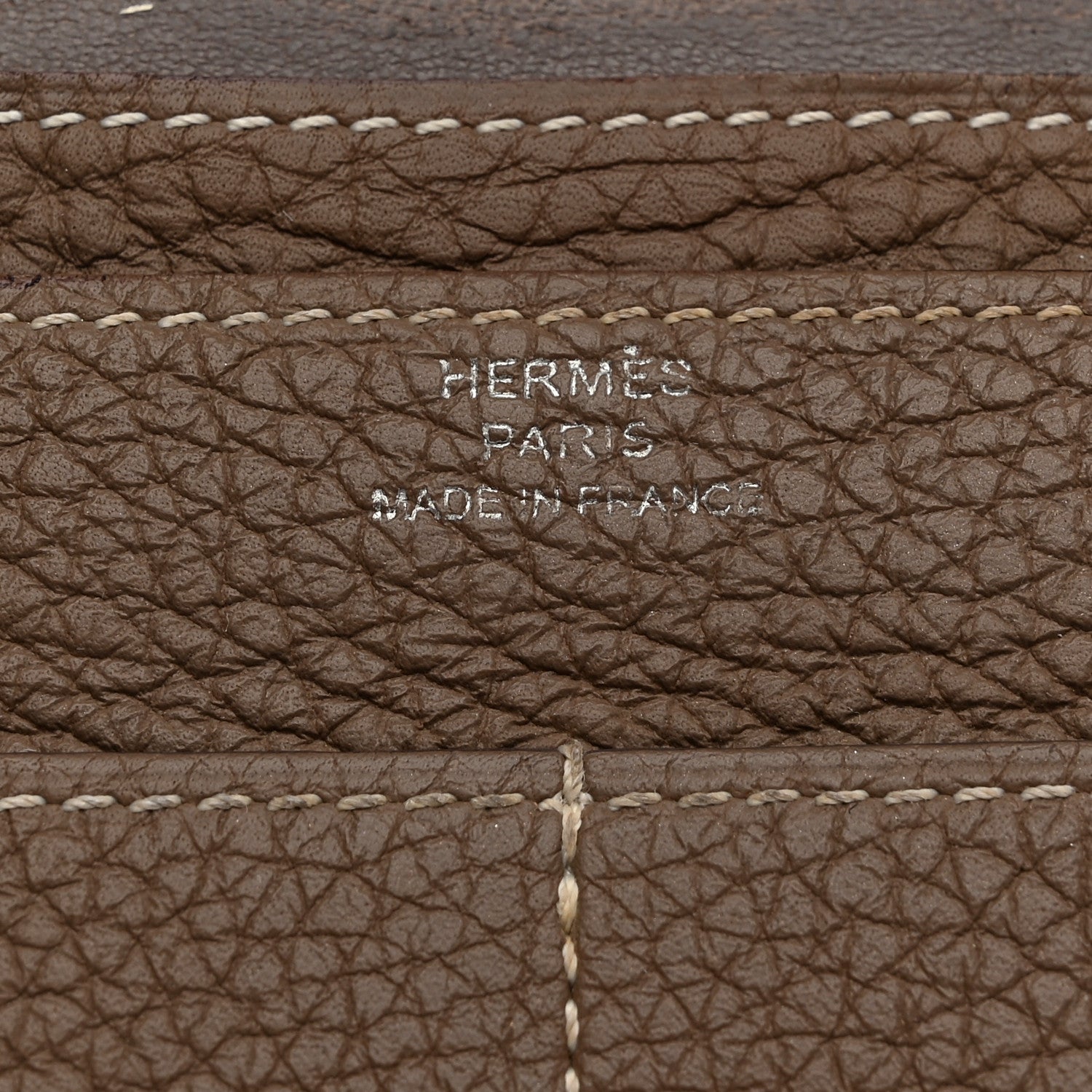 Hermes Togo Dogon Duo Wallet Etoupe 6 of 12