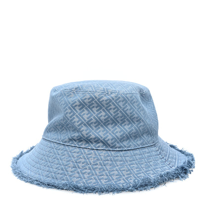 Fendi Denim Frayed FF Bucket Hat L Blue 3 of 8