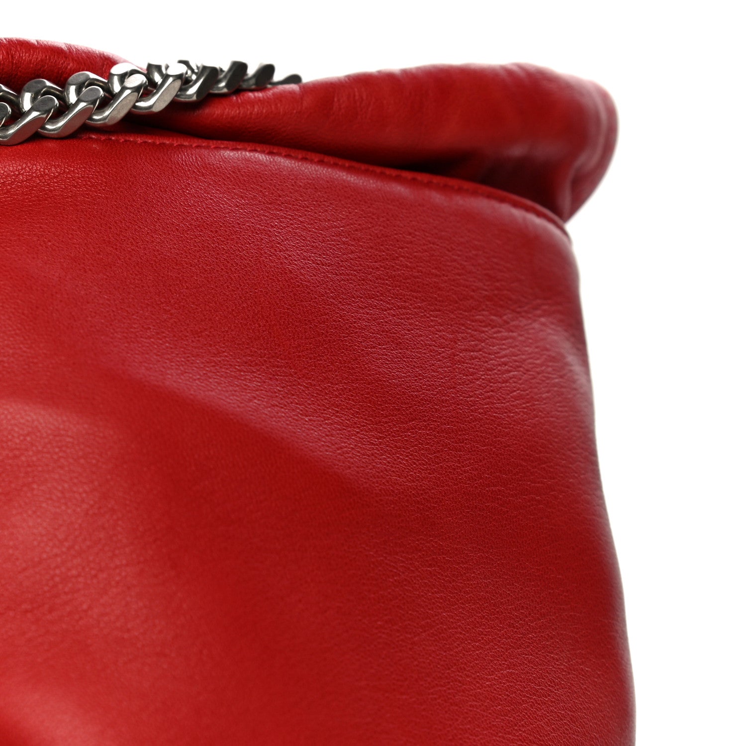 Saint Laurent Lambskin Small Teddy Bucket Bag Red 13 of 16