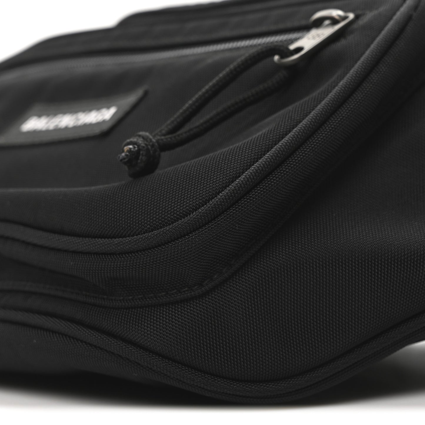 Nylon Canvas Logo Explorer Beltpack Black White
