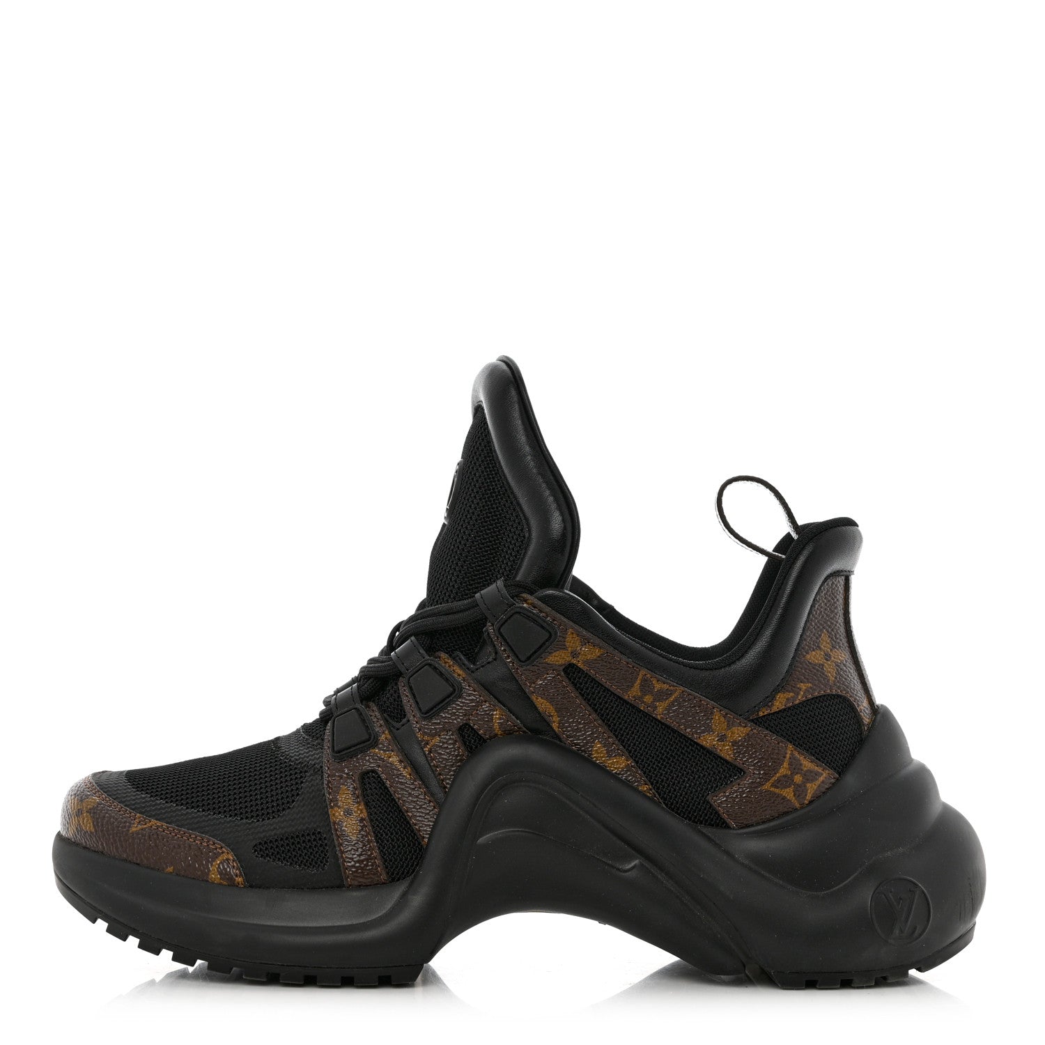 Louis Vuitton Calfskin Patent Monogram LV Archlight Sneakers 41 Black 1 of 9