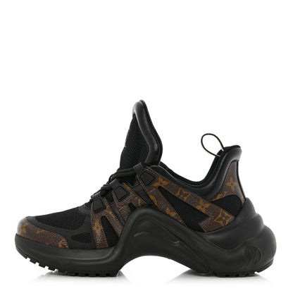 Louis Vuitton Calfskin Patent Monogram LV Archlight Sneakers 41 Black 1 of 9