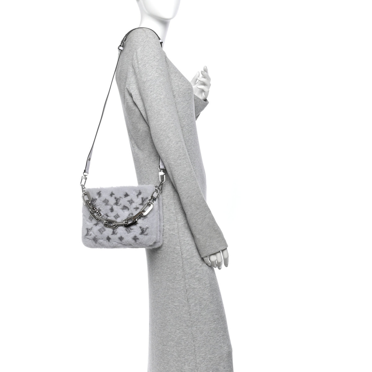 Louis Vuitton Monogram Mink Coussin BB Gris 2 of 9