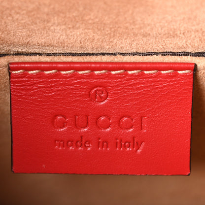 Gucci Calfskin Mini Sylvie Chain Shoulder Bag Hibiscus Red 6 of 10