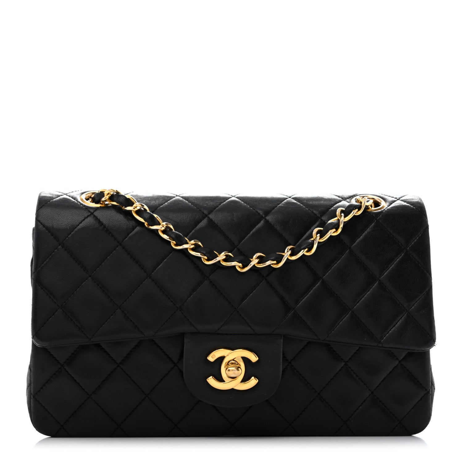 Chanel Lambskin Quilted Small Double Flap Black 1 of 13