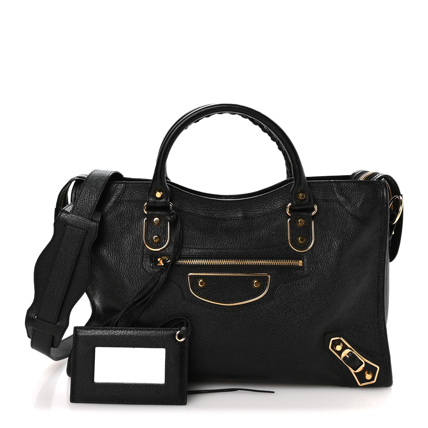 Chevre Gold Metallic Edge Hardware City Black