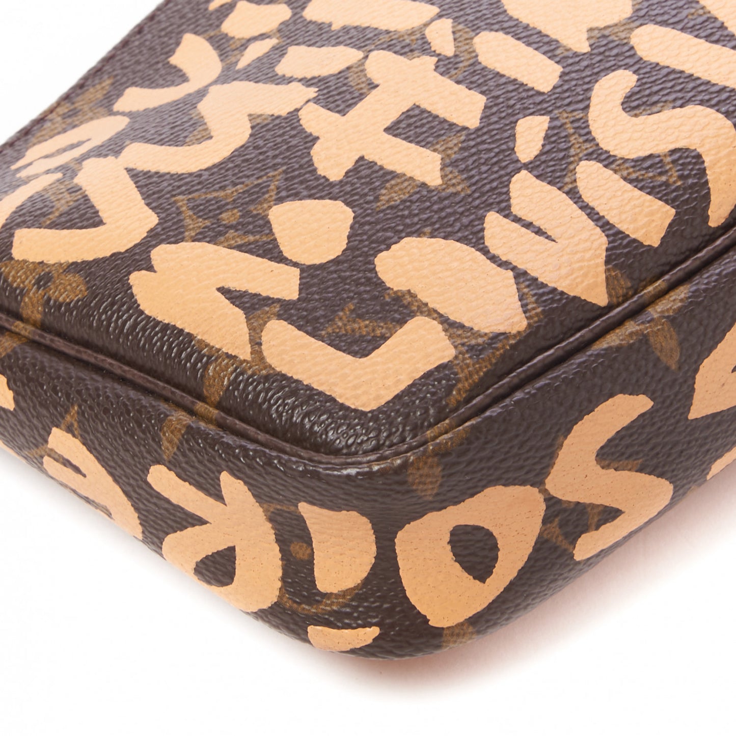 Monogram Graffiti Pochette Accessories Peach