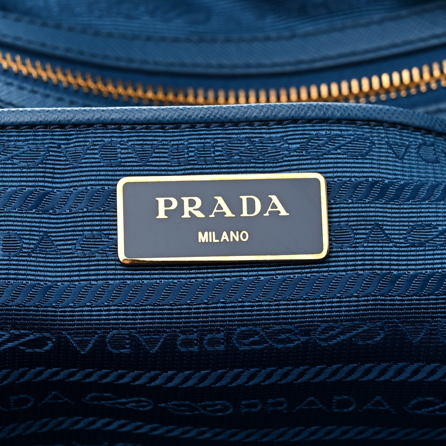 Prada Tessuto Nylon Saffiano Tote Cobalto 6 of 12